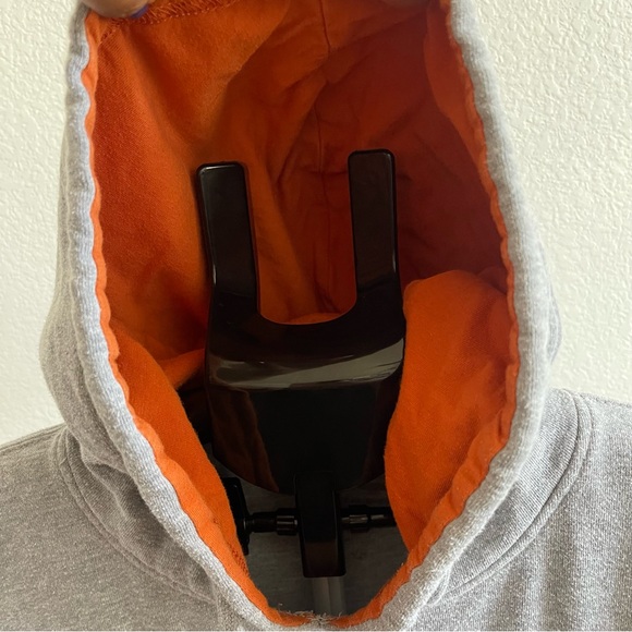 Vintage Gray Texas Hoodie with Orange Accents - Picture 3 of 8